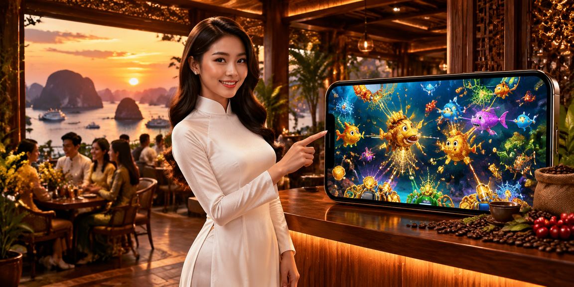 Hoạt động câu cá theo phong cách Áo dài tại Hạ Long